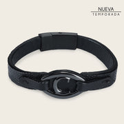 Pulsera en piel genuina de lizard para caballero Joyería 