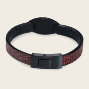 Pulsera en piel genuina de lizard para caballero Joyería 