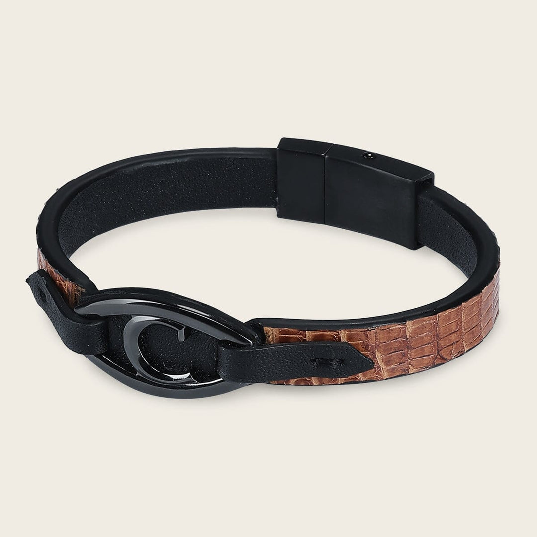 Pulsera en piel genuina de lizard para caballero Joyería 