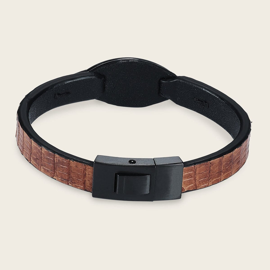 Pulsera en piel genuina de lizard para caballero Joyería 