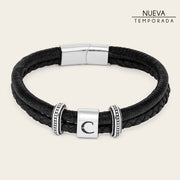 Pulsera en piel genuina de lizard para caballero