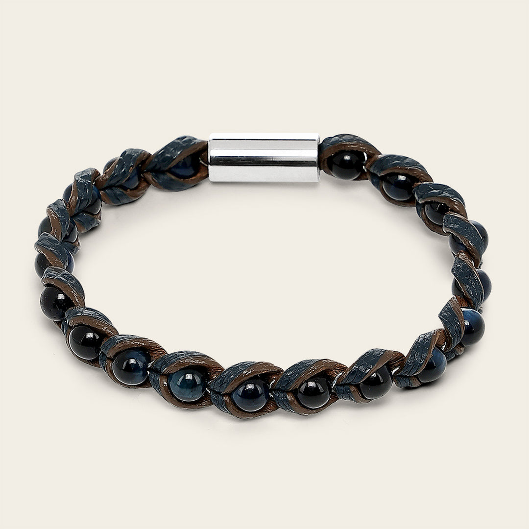 Pulsera en piel genuina de lizard para caballero