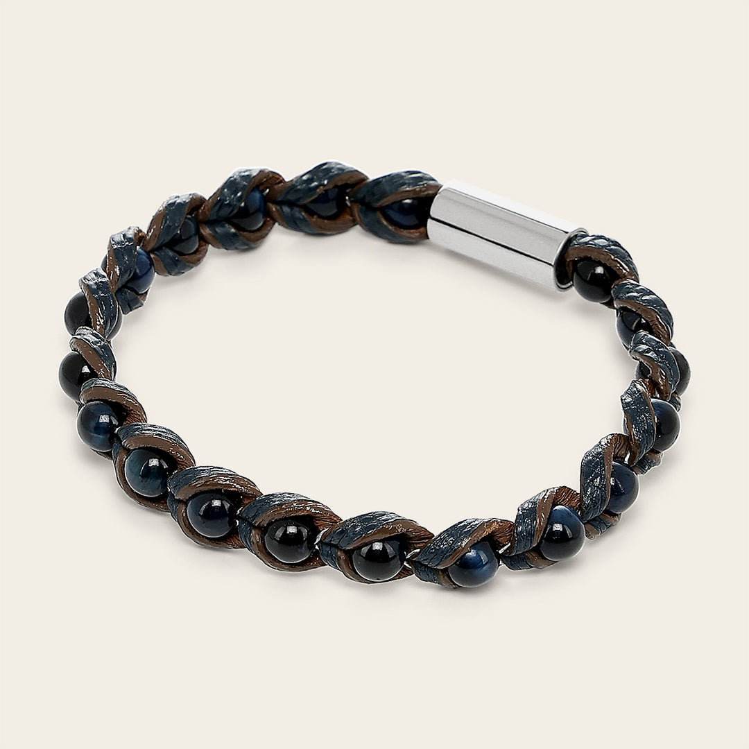 Pulsera en piel genuina de lizard para caballero