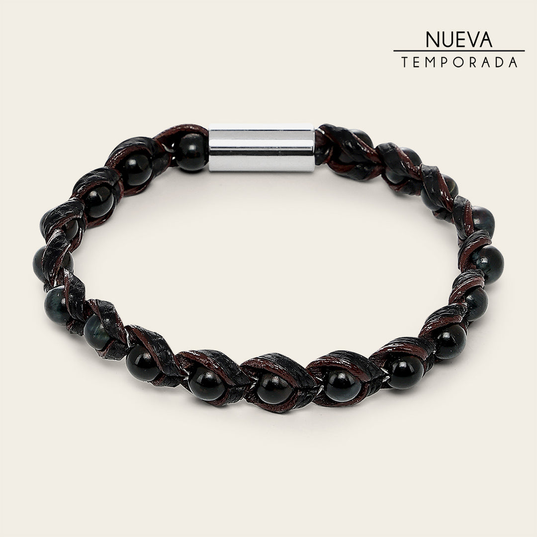 Pulsera en piel genuina de lizard para caballero