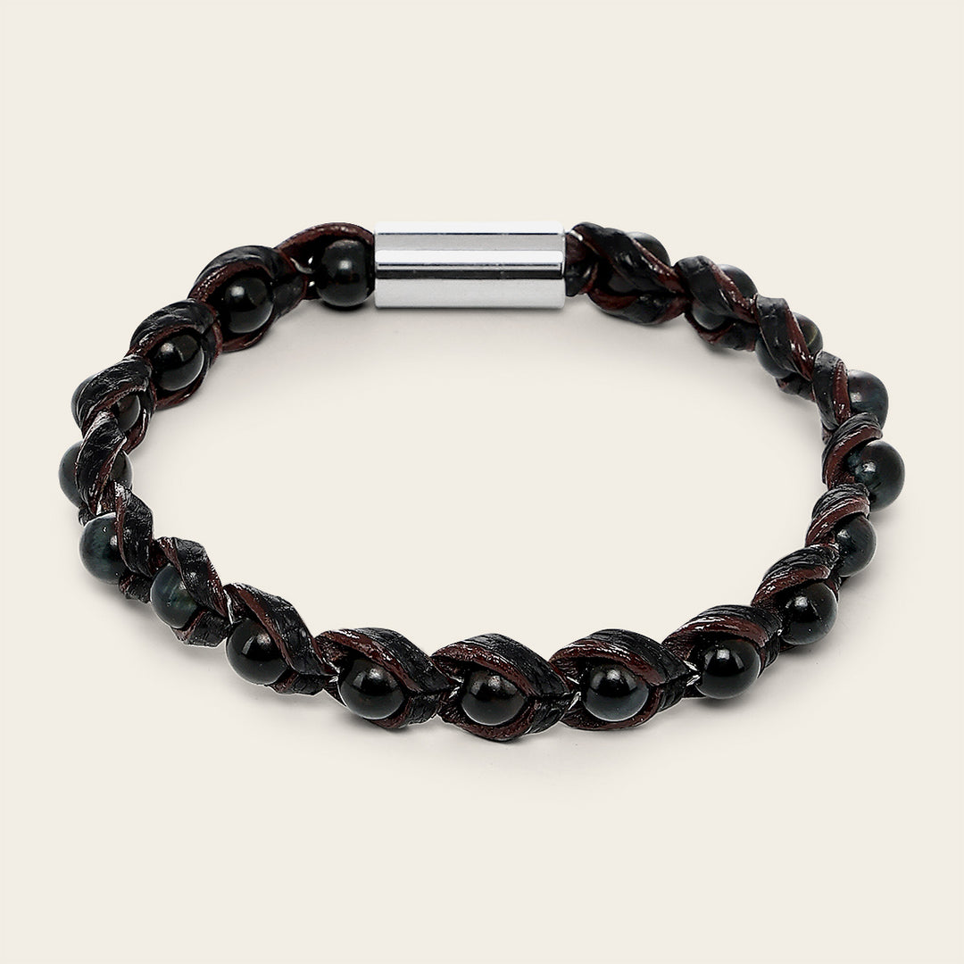 Pulsera en piel genuina de lizard para caballero