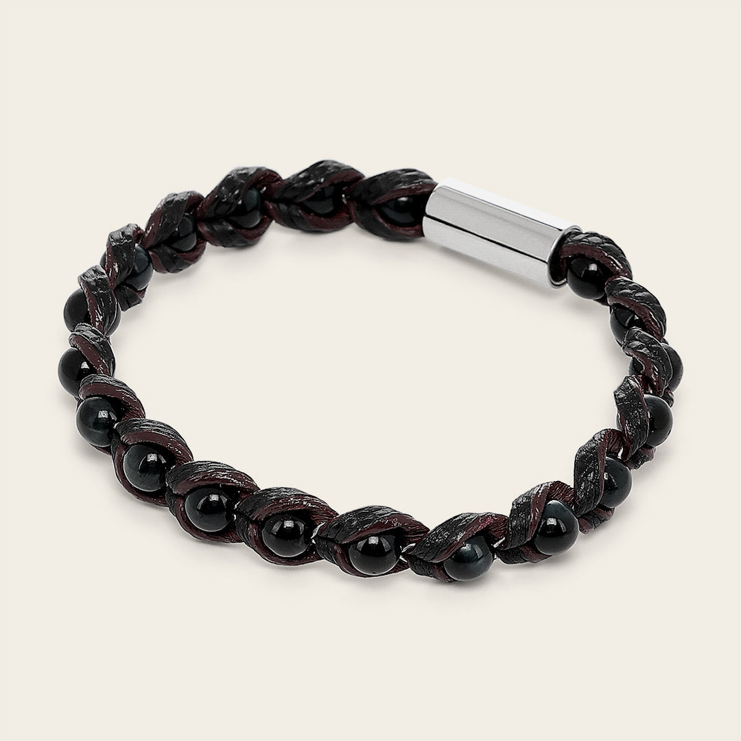 Pulsera en piel genuina de lizard para caballero