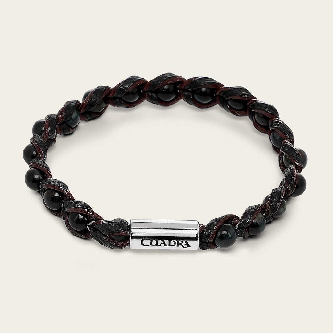 Pulsera en piel genuina de lizard para caballero