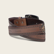 Cinturón vaquero en piel genuina de pitón para caballero Cinturones 