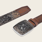 Cinturón vaquero en piel genuina de pitón para caballero Cinturones 