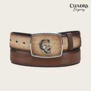 Cinturón vaquero Orígenes en piel genuina de avestruz para caballero Cinturones 