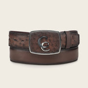 Cinturón vaquero Orígenes en piel genuina de avestruz para caballero Cinturones 