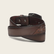 Cinturón vaquero Orígenes en piel genuina de avestruz para caballero Cinturones 