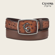 Cinturón vaquero Orígenes en piel genuina de avestruz para caballero Cinturones 