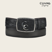 Cinturón vaquero Orígenes en piel genuina de avestruz para caballero Cinturones 