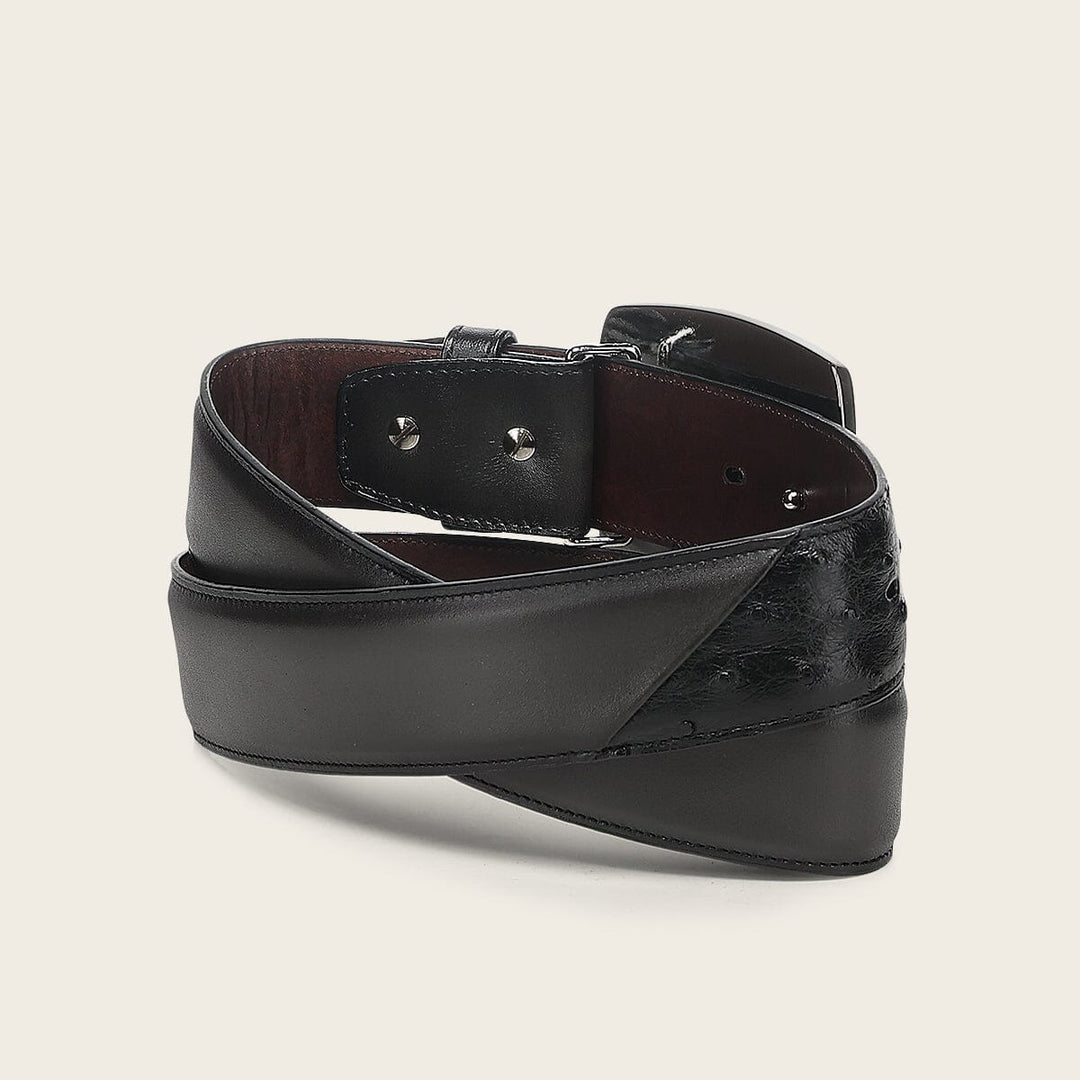 Cinturón vaquero Orígenes en piel genuina de avestruz para caballero Cinturones 