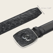 Cinturón vaquero Orígenes en piel genuina de avestruz para caballero Cinturones 