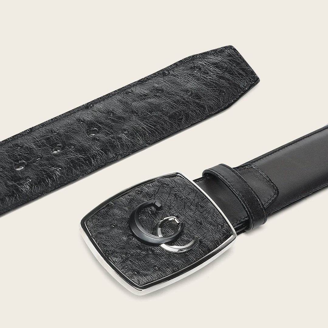 Cinturón vaquero Orígenes en piel genuina de avestruz para caballero Cinturones 