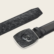 Cinturón vaquero Orígenes en piel genuina de avestruz para caballero Cinturones 