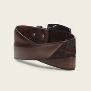 Cinturón vaquero Orígenes en piel genuina de elefante para caballero Cinturones 