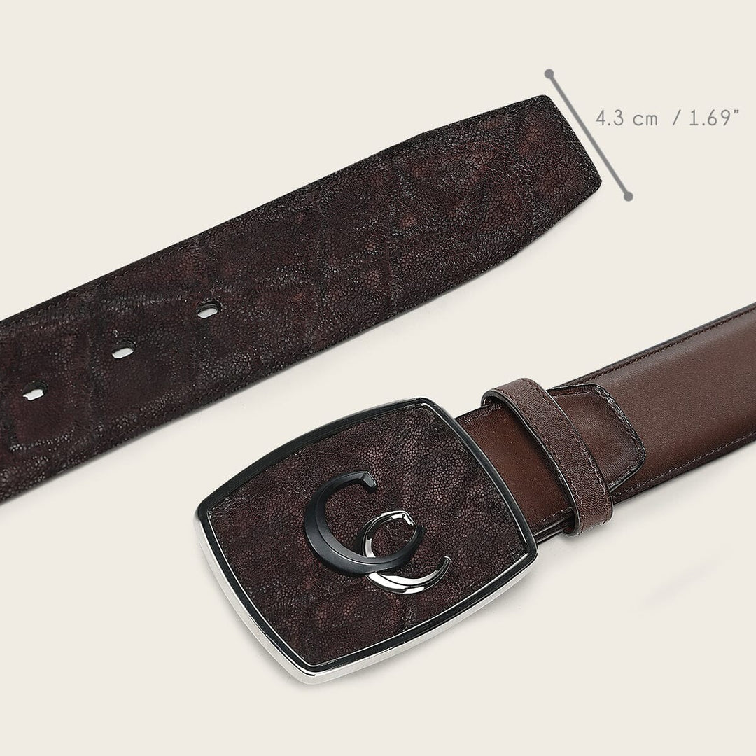Cinturón vaquero Orígenes en piel genuina de elefante para caballero Cinturones 
