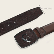 Cinturón vaquero Orígenes en piel genuina de elefante para caballero Cinturones 