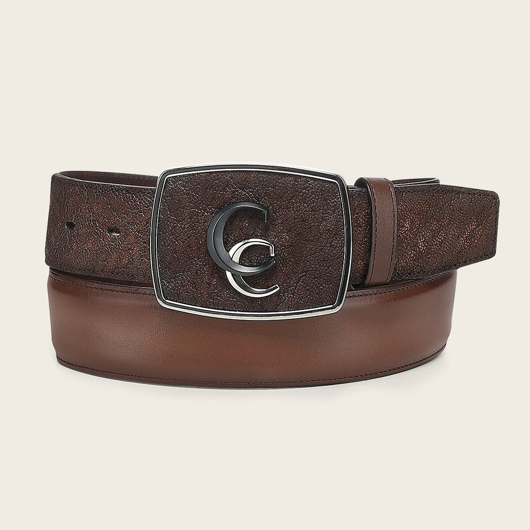 Cinturón vaquero Orígenes en piel genuina de elefante para caballero Cinturones 