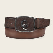 Cinturón vaquero Orígenes en piel genuina de elefante para caballero Cinturones 