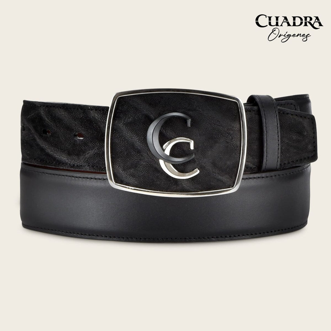 Cinturón vaquero en piel genuina de elefante para caballero Cinturones 