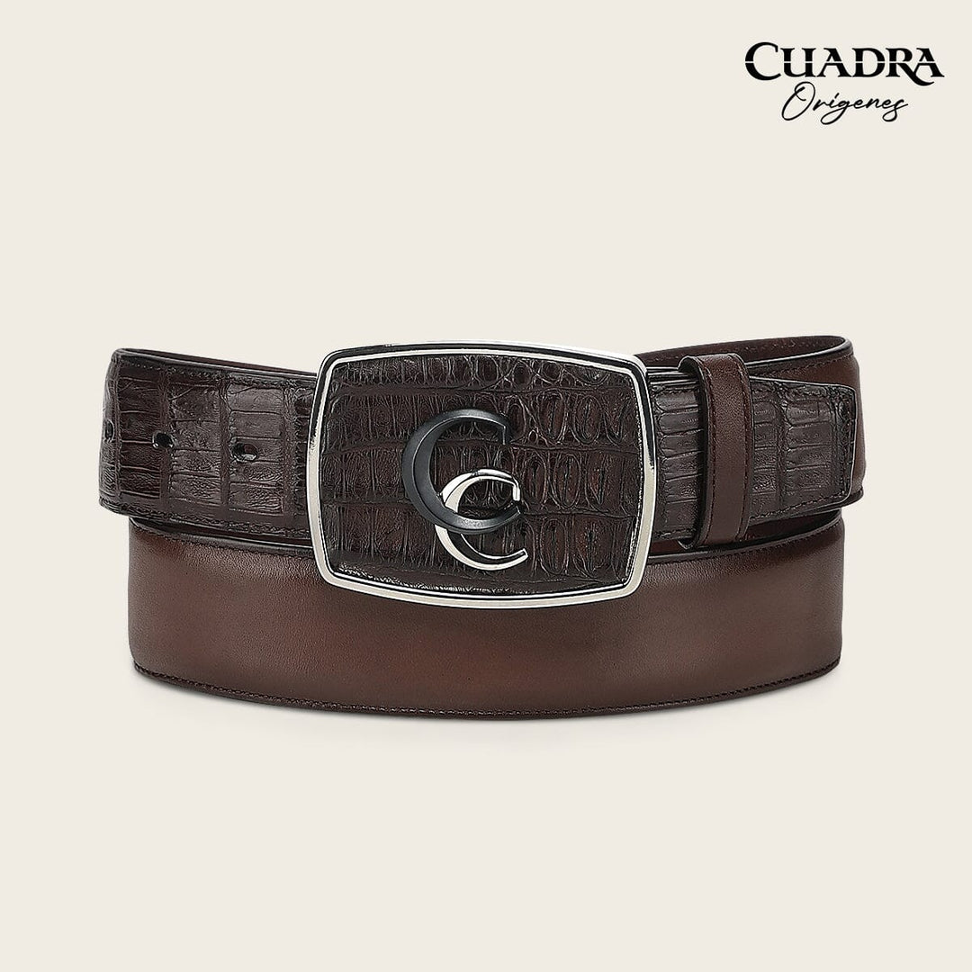Cinturón vaquero Orígenes en piel genuina de fuscus para caballero Cinturones 
