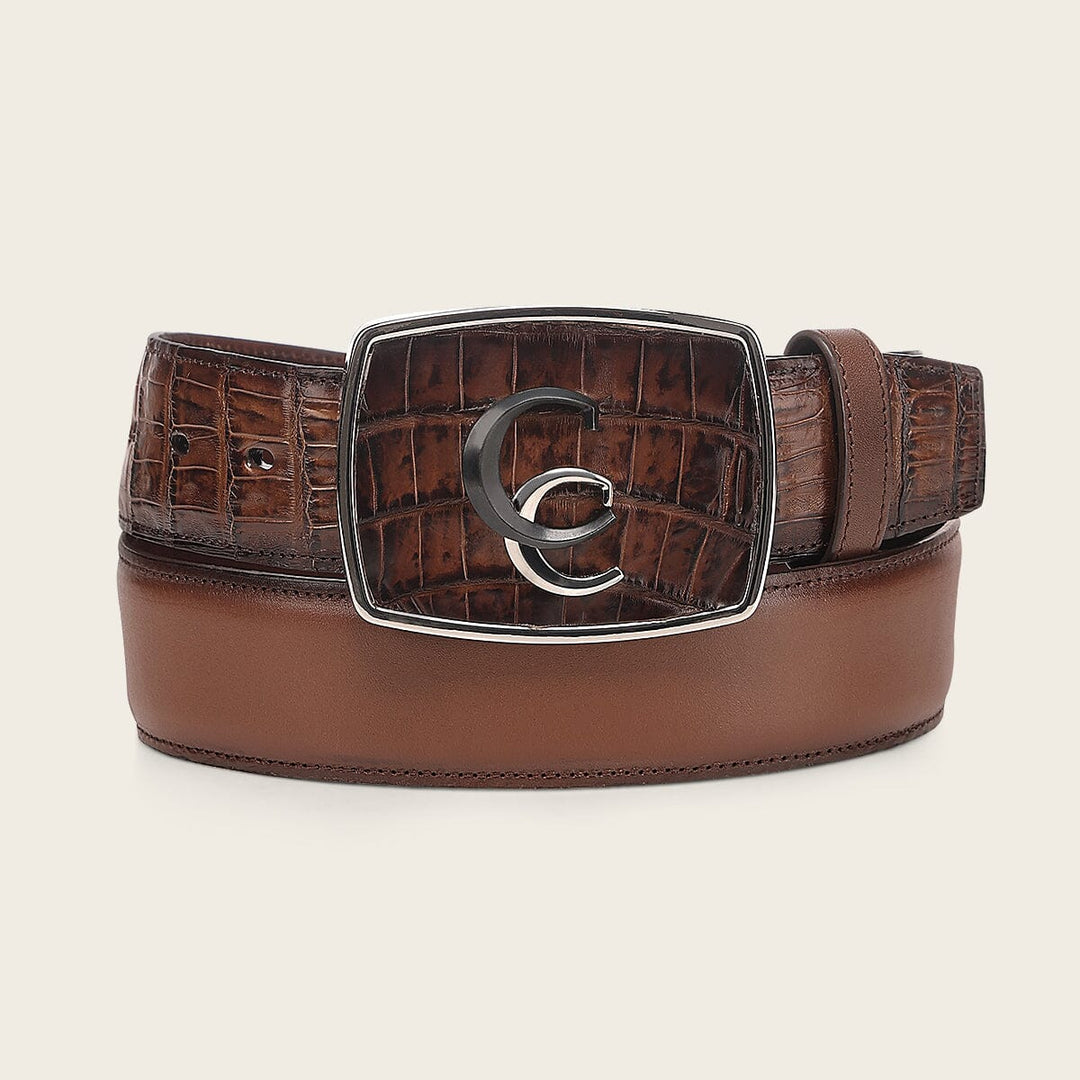 Cinturón vaquero Orígenes en piel genuina de fuscus para caballero Cinturones 