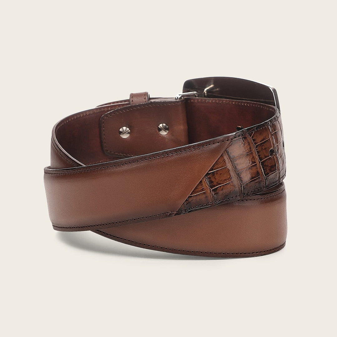 Cinturón vaquero Orígenes en piel genuina de fuscus para caballero Cinturones 