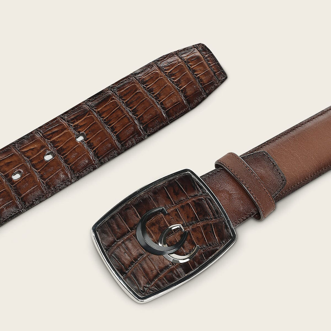 Cinturón vaquero Orígenes en piel genuina de fuscus para caballero Cinturones 