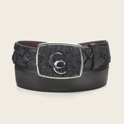 Cinturón vaquero Orígenes en piel genuina de pirarucú para caballero Cinturones 