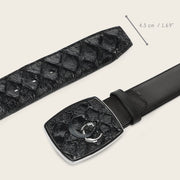 Cinturón vaquero Orígenes en piel genuina de pirarucú para caballero Cinturones 