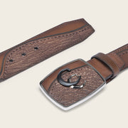 Cinturón vaquero en piel genuina de tiburón para caballero Cinturones 