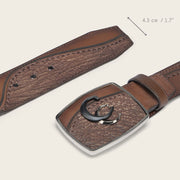 Cinturón vaquero en piel genuina de tiburón para caballero Cinturones 