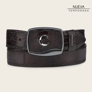 Cinturón vaquero en piel genuina de pata de avestruz para caballero Cinturones 