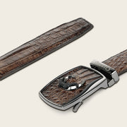 Cinturón vaquero full exotic en piel genuina de fuscus para caballero