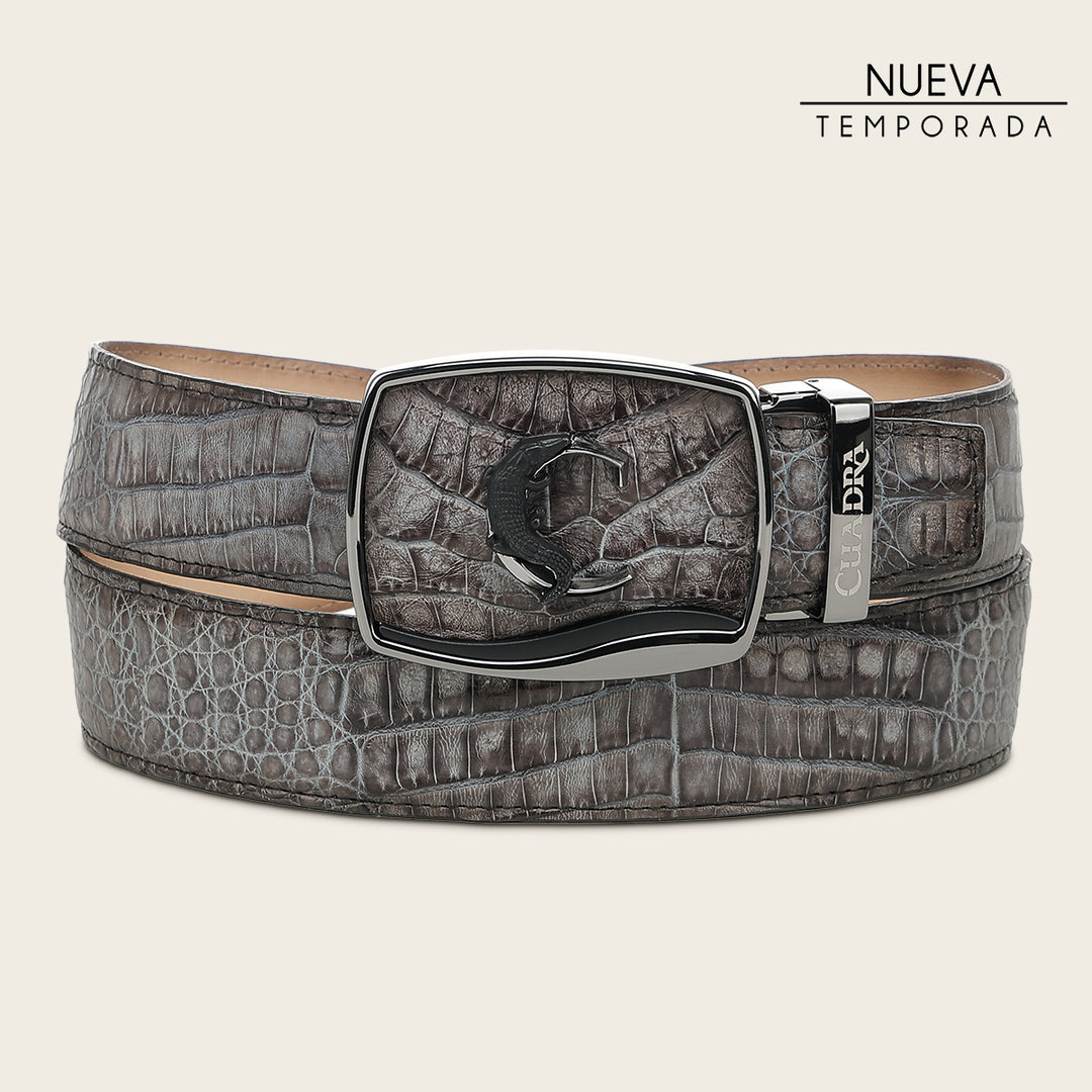 Cinturón vaquero full exotic en piel genuina de fuscus para caballero