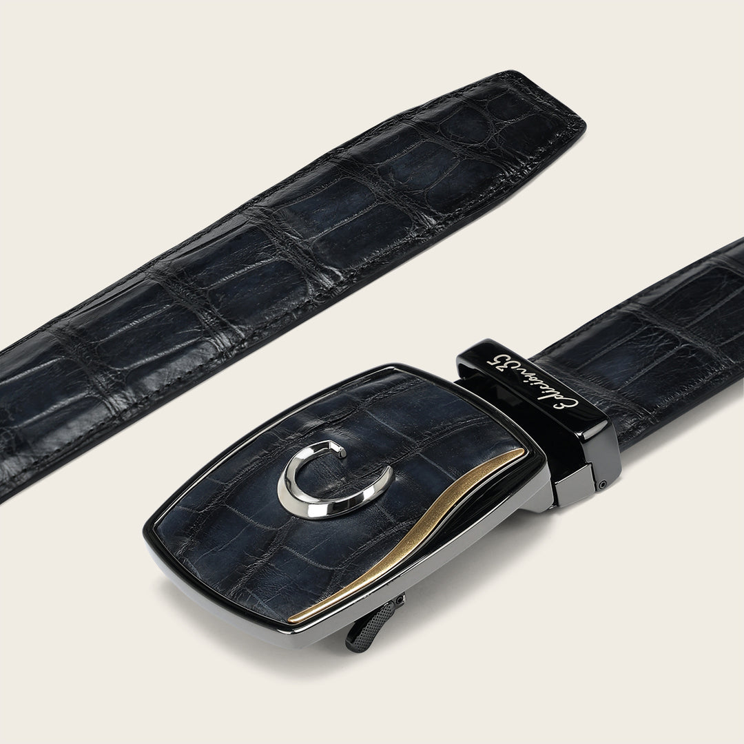 "Edición limitada 35 aniversario" en piel genuina de alligator para caballero