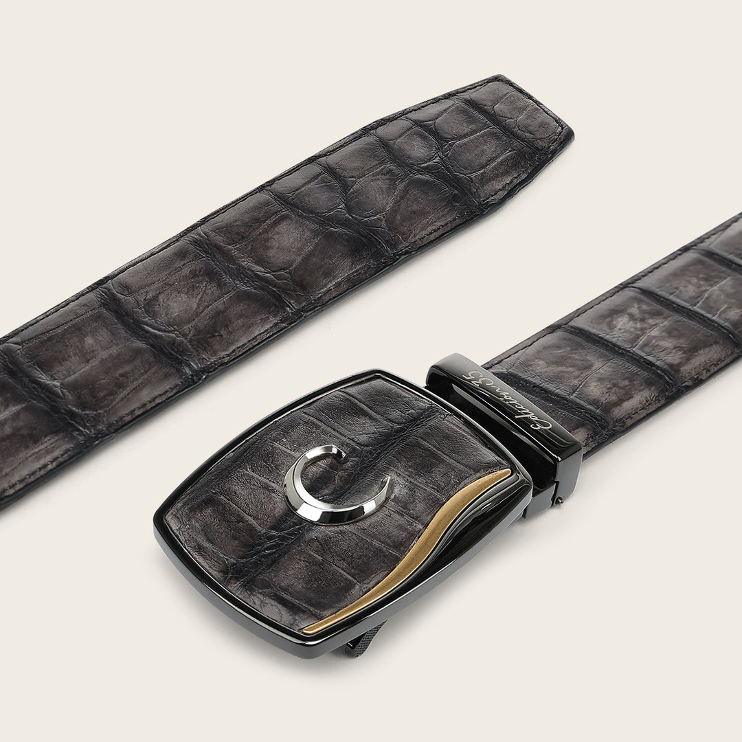 "Edición limitada 35 aniversario" en piel genuina de alligator para caballero