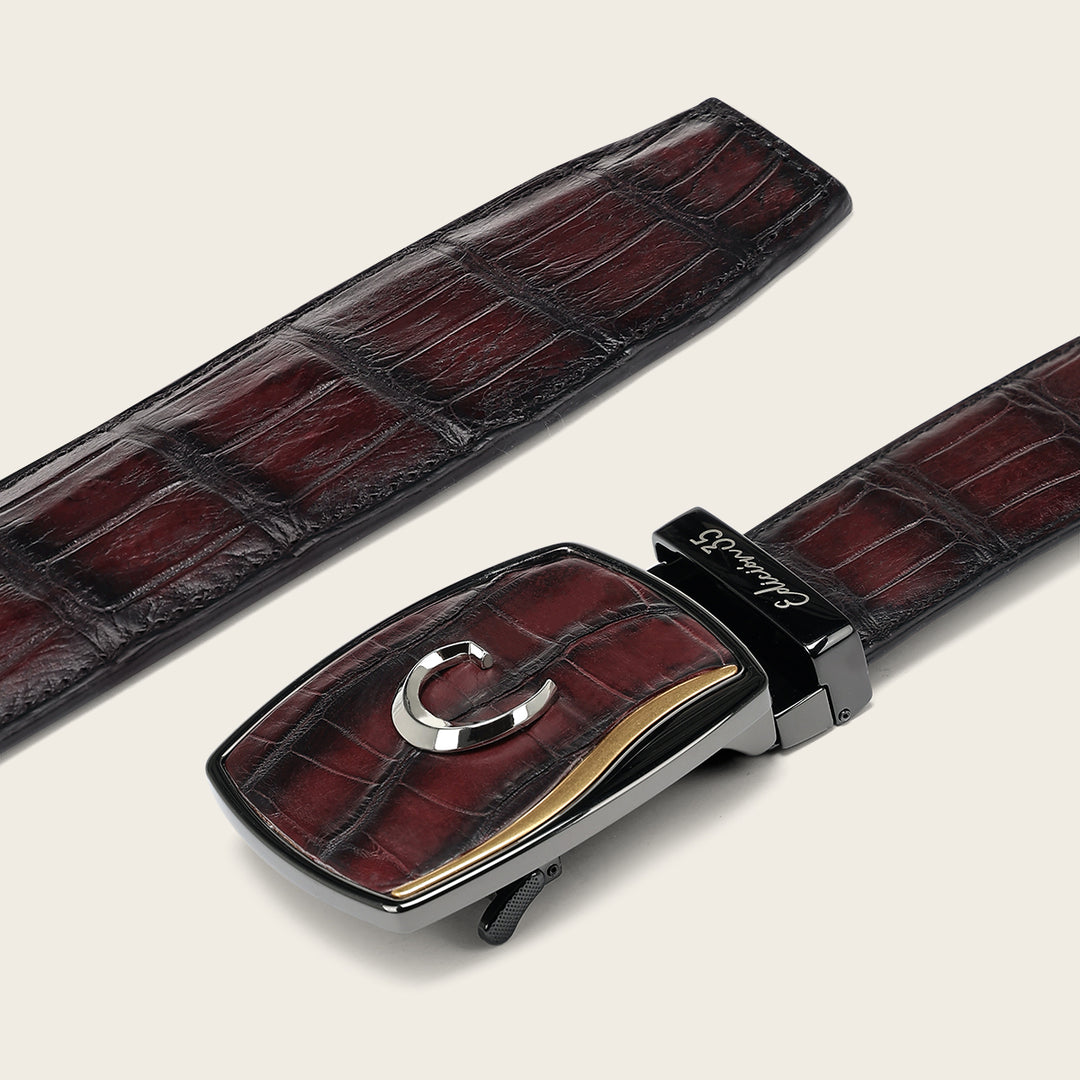 "Edición limitada 35 aniversario" en piel genuina de alligator para caballero