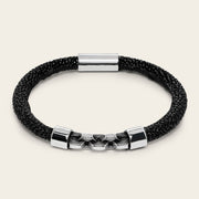 Pulsera en piel genuina de mantarraya para caballero