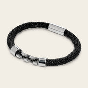 Pulsera en piel genuina de mantarraya para caballero