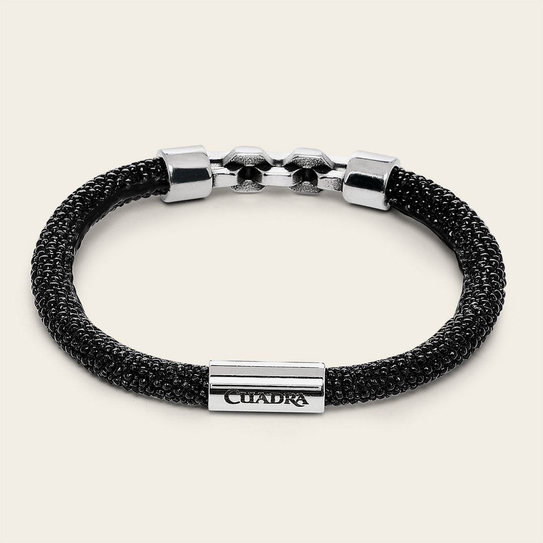 Pulsera en piel genuina de mantarraya para caballero