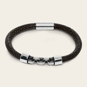 Pulsera en piel genuina de mantarraya para caballero