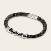 Pulsera en piel genuina de mantarraya para caballero