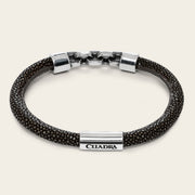 Pulsera en piel genuina de mantarraya para caballero