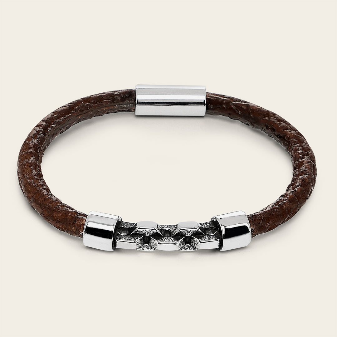 Pulsera en piel genuina de tiburón para caballero