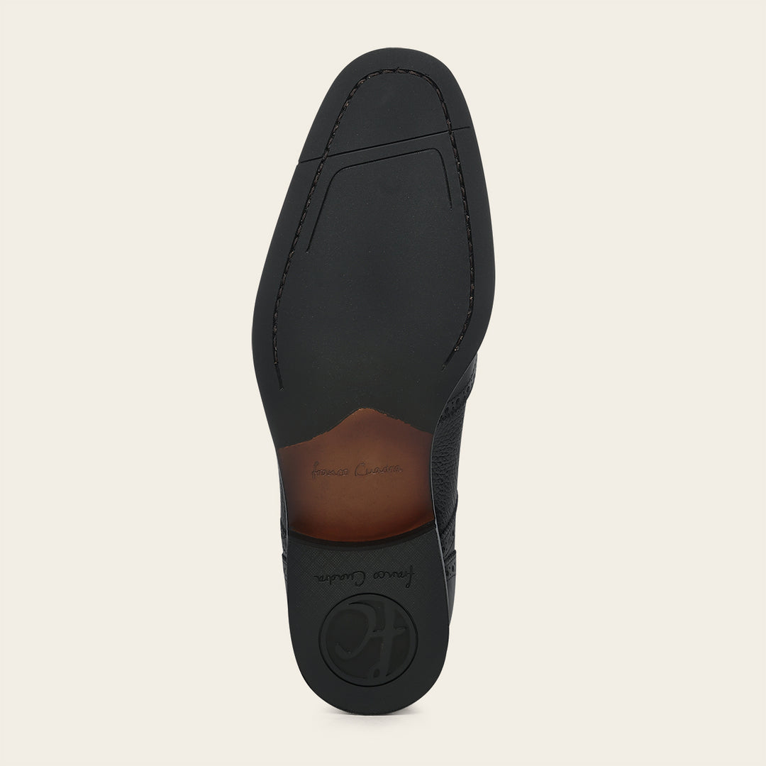 Zapato de vestir tipo Derby en piel genuina de venado italiano para caballero